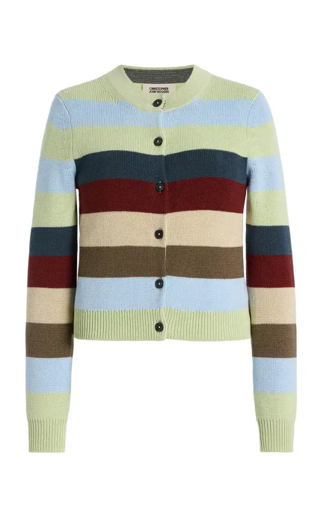 Striped Cotton Cardigan