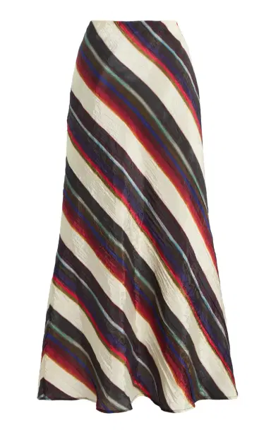 Christopher John Rogers Morris Striped Midi Skirt | Thumbnail 4