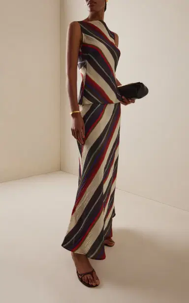 Christopher John Rogers Morris Striped Midi Skirt | Thumbnail 7
