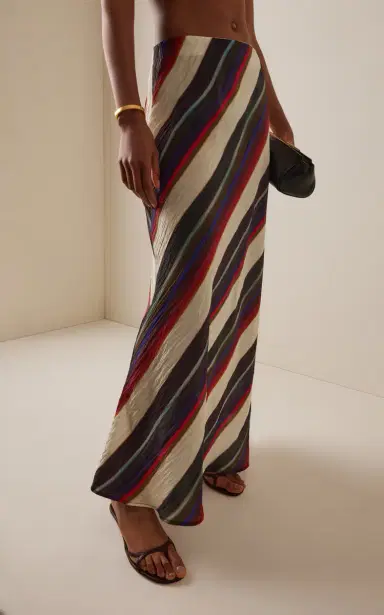 Christopher John Rogers Morris Striped Midi Skirt | Thumbnail 8
