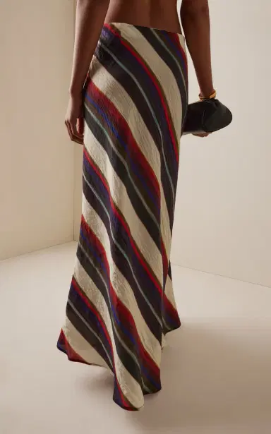 Christopher John Rogers Morris Striped Midi Skirt | Thumbnail 9