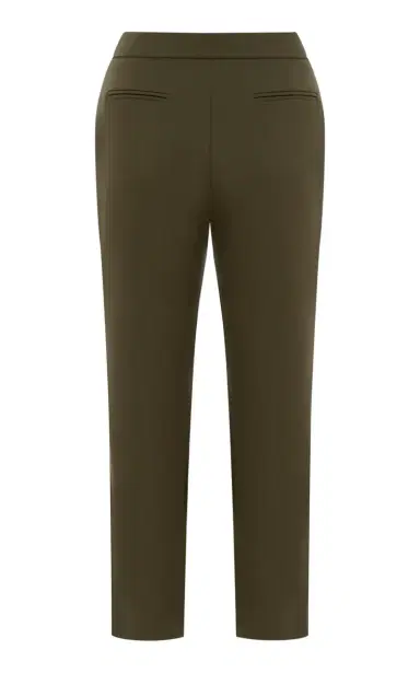 Alex Perry Cropped Virgin-Wool Straight-Leg Pants - Olive | Thumbnail 2