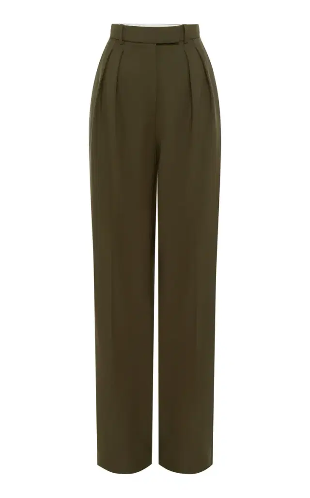 Tailored Virgin-Wool Straight-Leg Pants