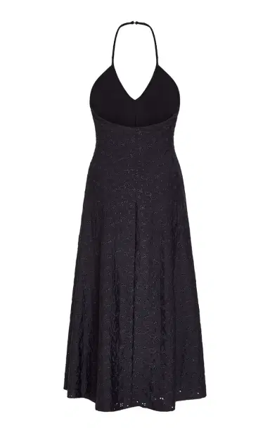 Markarian Sylvette Eyelet Jersey Midi Halter Dress | Thumbnail 3