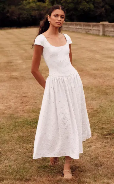 Markarian Cora Jersey Eyelet Midi Dress | Thumbnail 2