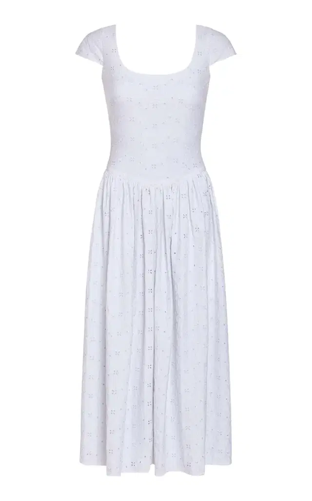 Cora Jersey Eyelet Midi Dress