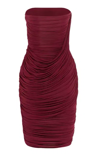Alex Perry Strapless Draped Knee-Length Dress | Thumbnail 3