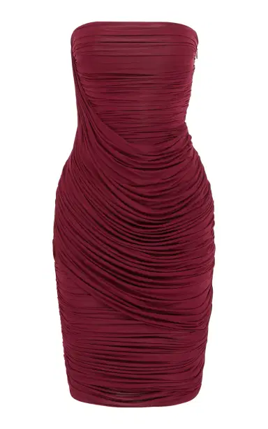 Alex Perry Strapless Draped Knee-Length Dress | Thumbnail 8