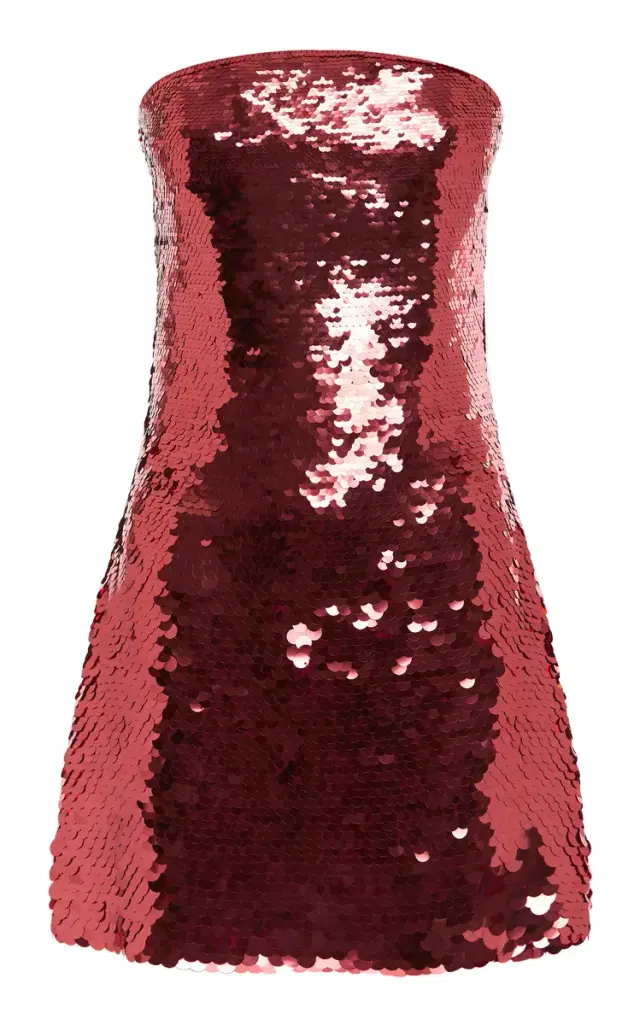 Alex Perry Strapless Sequined Mini Dress