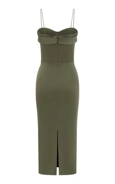 Alex Perry Draped Satin-Crepe Midi Dress | Thumbnail 7