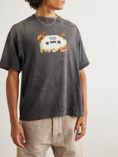 SAINT Mxxxxxx Nas Printed Cotton-Jersey T-Shirt - Men | Thumbnail 3