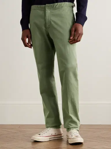 Orlebar Brown Fallon Slim-Fit Straight-Leg Organic Cotton-Blend Twill Trousers - Men | Thumbnail 3