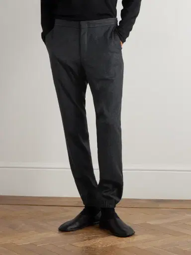 Zegna Tapered Wool Trousers - Men | Thumbnail 3