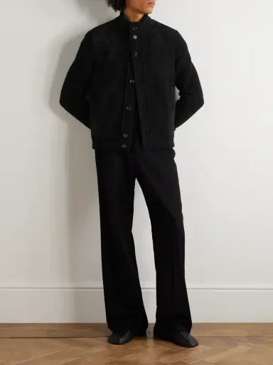 Zegna Suede-Trimmed Textured-Cashmere Jacket - Men | Thumbnail 2