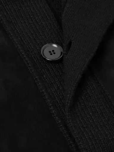 Zegna Suede-Trimmed Textured-Cashmere Jacket - Men | Thumbnail 5