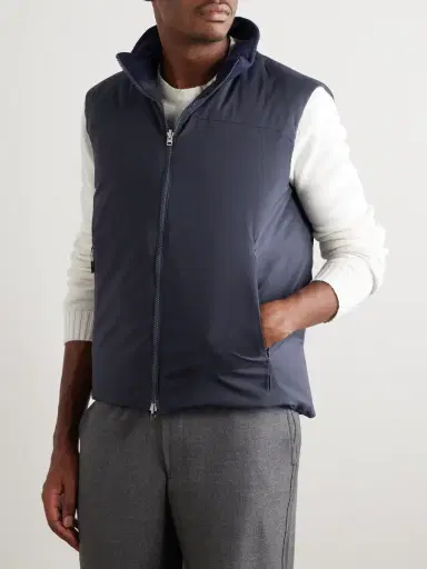 Sease Reversible Quilted Shell and Brushed Cashmere Down Gilet - Men | Thumbnail 3