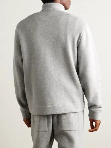 James Perse Cozy Cotton-Blend Jersey Half-Zip Sweatshirt - Men | Thumbnail 3 James Perse Cozy Cotton-Blend Jersey Half-Zip Sweatshirt - Men | Thumbnail 3