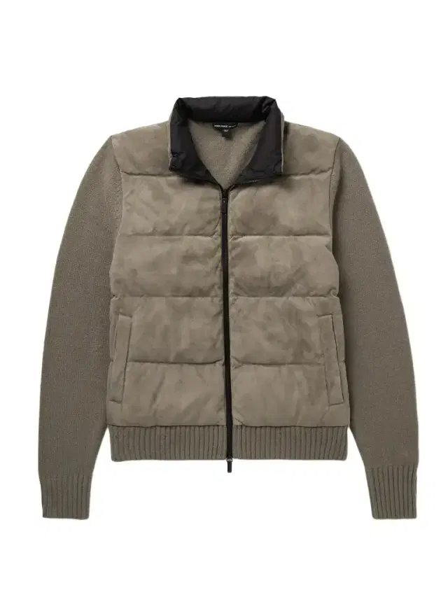James Perse Shell-Trimmed Panelled Suede and Recycled-Cashmere Jacket - Men