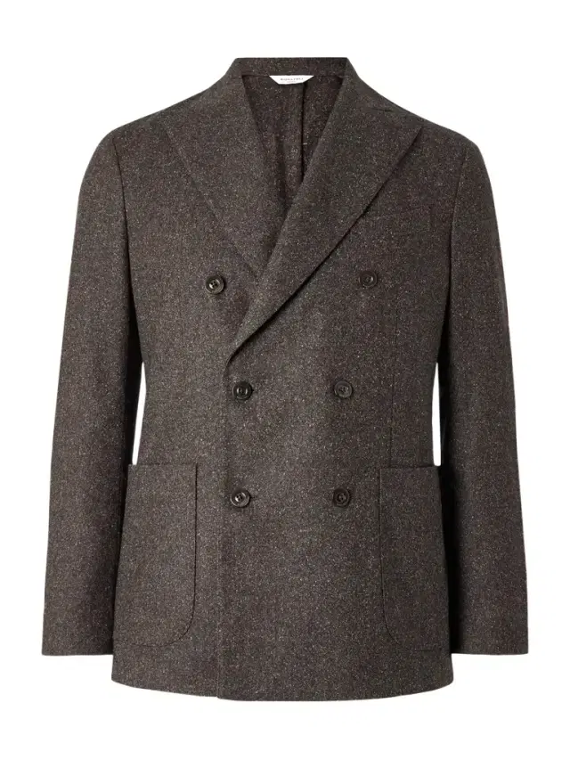 Double-Breasted Virgin Wool-Blend Blazer - Men