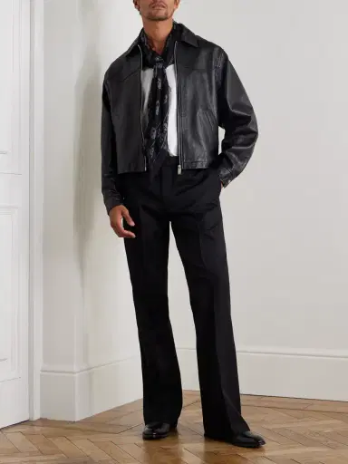 Alexander McQueen Straight-Leg Wool-Twill Trousers - Men | Thumbnail 2