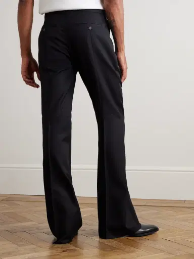 Alexander McQueen Straight-Leg Wool-Twill Trousers - Men | Thumbnail 4