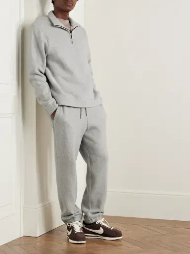 James Perse Cozy Tapered Cotton-Blend Jersey Sweatpants - Men | Thumbnail 2 James Perse Cozy Tapered Cotton-Blend Jersey Sweatpants - Men | Thumbnail 2