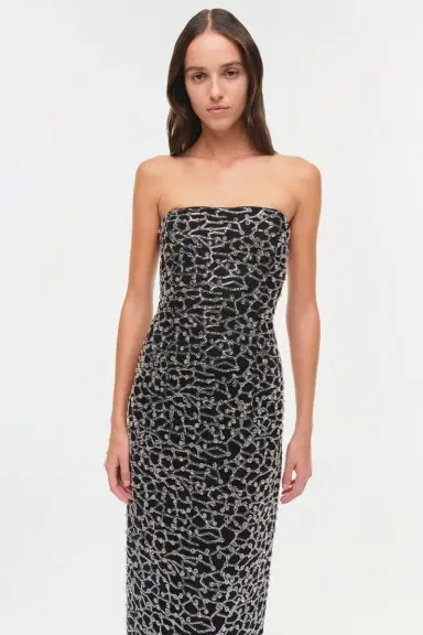 Simkhai Reign Strapless Embellished Bustier Gown | Thumbnail 2 Simkhai Reign Strapless Embellished Bustier Gown | Thumbnail 2
