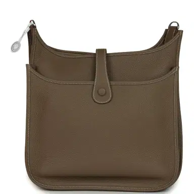 HERMÈS Hermes Evelyne III GM Etoupe Clemence Palladium Hardware | Thumbnail 4