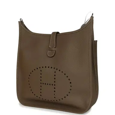 HERMÈS Hermes Evelyne III GM Etoupe Clemence Palladium Hardware | Thumbnail 5