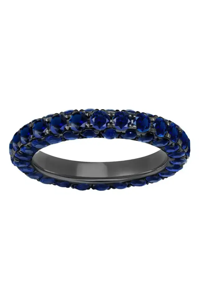 GRAZIELA Blue Sapphire Three Sided Ring