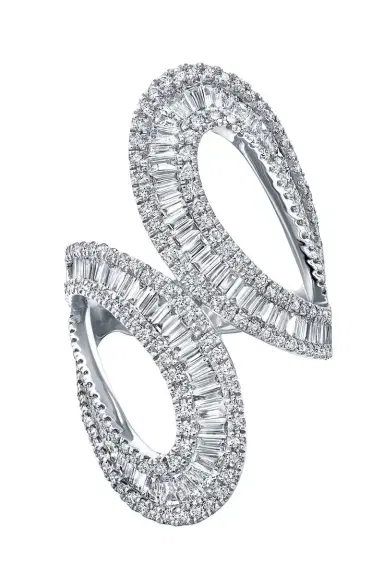 GRAZIELA Diamond Baguette Bypass Ring | Thumbnail 1
