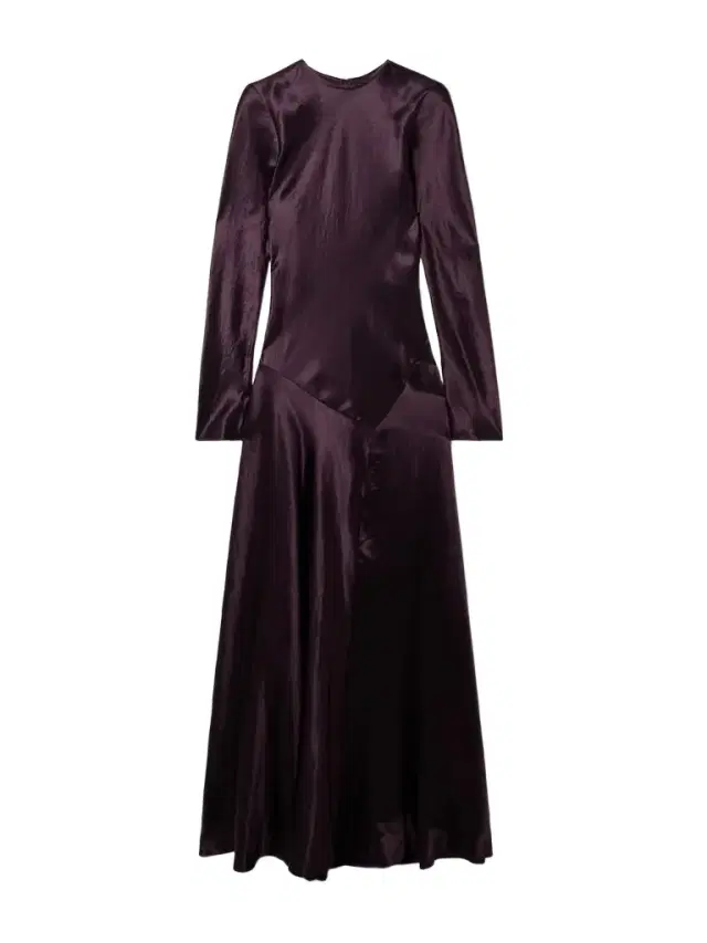 Yara Paneled Hammered-satin Maxi Dress