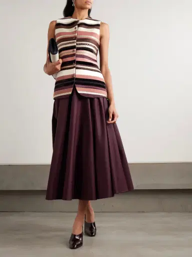 Abadia Gathered Wool-blend Twill Maxi Skirt | Thumbnail 2 Abadia Gathered Wool-blend Twill Maxi Skirt | Thumbnail 2