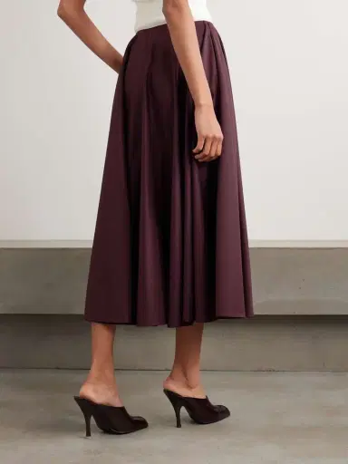 Abadia Gathered Wool-blend Twill Maxi Skirt | Thumbnail 4 Abadia Gathered Wool-blend Twill Maxi Skirt | Thumbnail 4