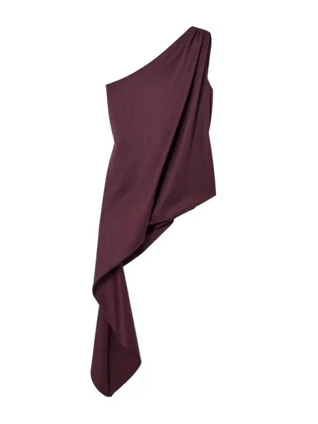 Ayla One-shoulder Draped Wool-blend Twill Top