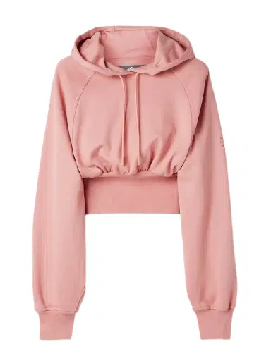adidas by Stella McCartney Cropped Organic Cotton-jersey Hoodie | Thumbnail 1 adidas by Stella McCartney Cropped Organic Cotton-jersey Hoodie | Thumbnail 1