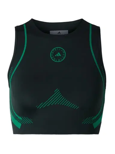 adidas by Stella McCartney Printed Stretch Recycled Sports Bra | Thumbnail 1 adidas by Stella McCartney Printed Stretch Recycled Sports Bra | Thumbnail 1