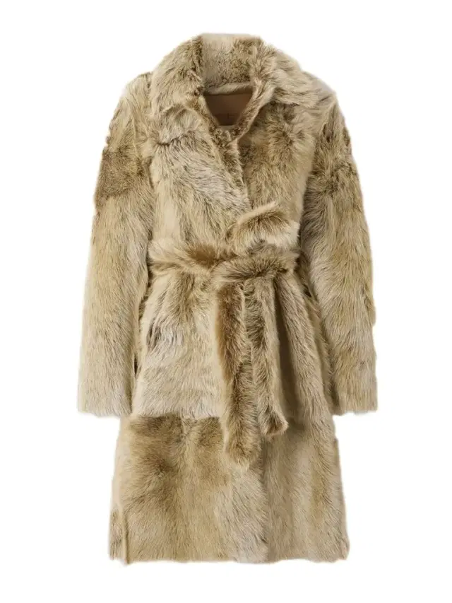 Linden Belted Shearling Coat