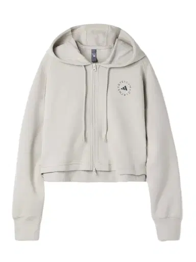 adidas by Stella McCartney Cropped Organic Cotton-blend Jersey Hoodie | Thumbnail 1