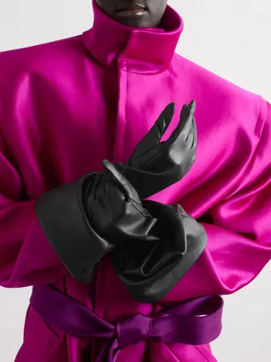 Saint Laurent Leather Gloves | Thumbnail 2
