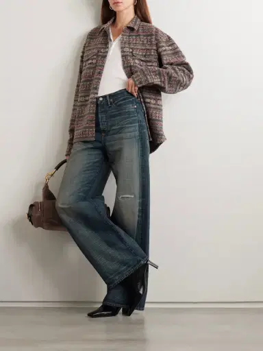 RRL Distressed High-rise Wide-leg Jeans | Thumbnail 2 RRL Distressed High-rise Wide-leg Jeans | Thumbnail 2