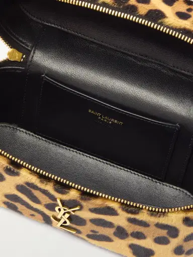 Saint Laurent Gaby Vanity Leather-trimmed Leopard-print Calf Hair Shoulder Bag | Thumbnail 5 Saint Laurent Gaby Vanity Leather-trimmed Leopard-print Calf Hair Shoulder Bag | Thumbnail 5