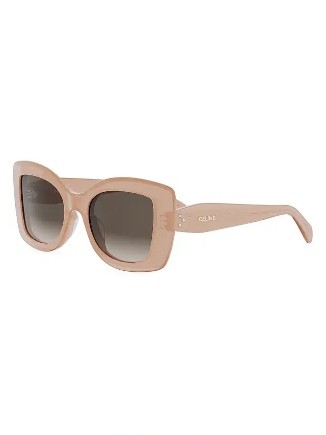 Women's Celine 3 Dots 52MM Geometric Sunglasses - Shiny Pink Gradient Brown