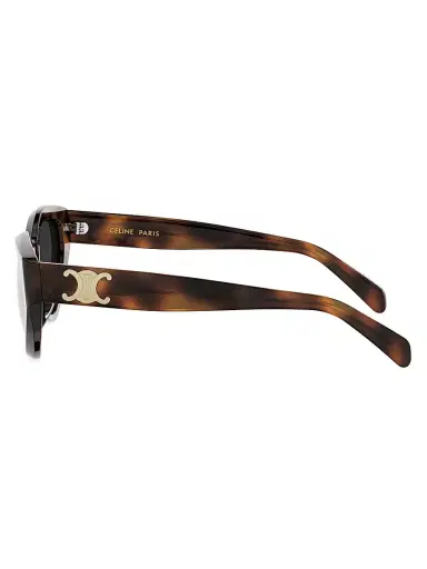 CELINE Women's Triomphe 56MM Cat Eye Sunglasses - Blonde Havana Smoke | Thumbnail 3