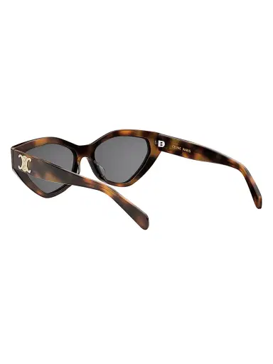CELINE Women's Triomphe 56MM Cat Eye Sunglasses - Blonde Havana Smoke | Thumbnail 4