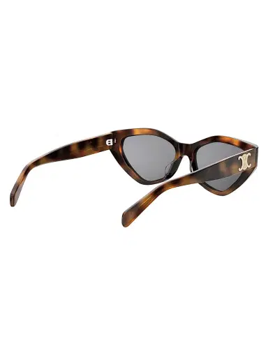 CELINE Women's Triomphe 56MM Cat Eye Sunglasses - Blonde Havana Smoke | Thumbnail 6