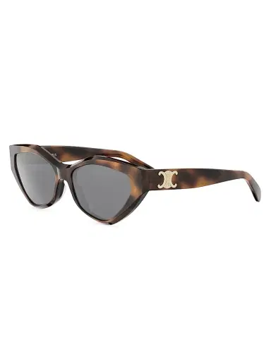 CELINE Women's Triomphe 56MM Cat Eye Sunglasses - Blonde Havana Smoke | Thumbnail 1