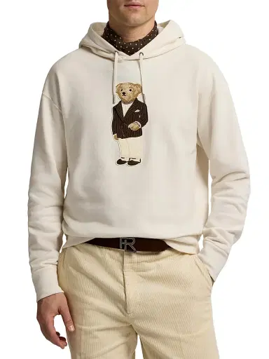 Ralph Lauren Purple Label Men's Polo Bear Cotton-Blend Hoodie - Classic Cream - Size XXL | Thumbnail 3 Ralph Lauren Purple Label Men's Polo Bear Cotton-Blend Hoodie - Classic Cream - Size XXL | Thumbnail 3