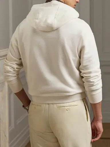 Ralph Lauren Purple Label Men's Polo Bear Cotton-Blend Hoodie - Classic Cream - Size XXL | Thumbnail 7 Ralph Lauren Purple Label Men's Polo Bear Cotton-Blend Hoodie - Classic Cream - Size XXL | Thumbnail 7