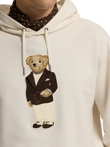 Ralph Lauren Purple Label Men's Polo Bear Cotton-Blend Hoodie - Classic Cream - Size XXL | Thumbnail 8 Ralph Lauren Purple Label Men's Polo Bear Cotton-Blend Hoodie - Classic Cream - Size XXL | Thumbnail 8